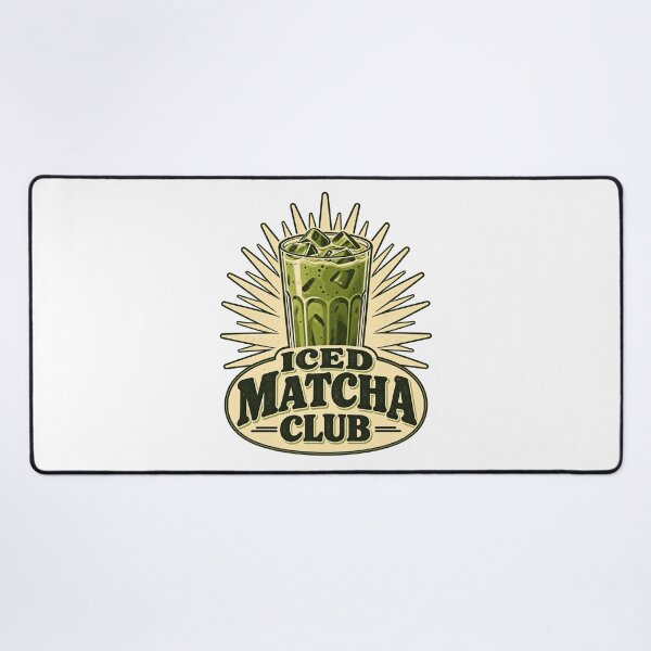 Item preview, Vintage Iced Matcha Club Retro Drink Design designed and sold by urbinet.