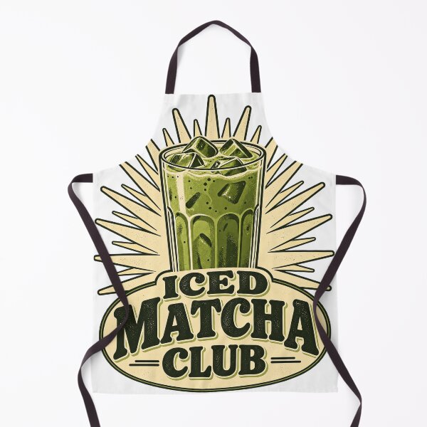 Item preview, Vintage Iced Matcha Club Retro Drink Design designed and sold by urbinet.