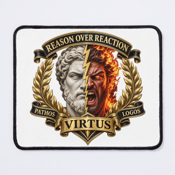 Item preview, Reason Over Reaction Stoic Emblem designed and sold by Dresut.
