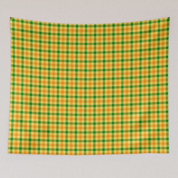 Item preview, Yellow And Green On Yellow Gingham Check   designed and sold by PatternTitan.