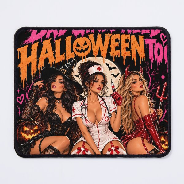 Item preview, Bad Girls Need Halloween Too | Spooky Witches Nurses Devils designed and sold by IRON SIREN.