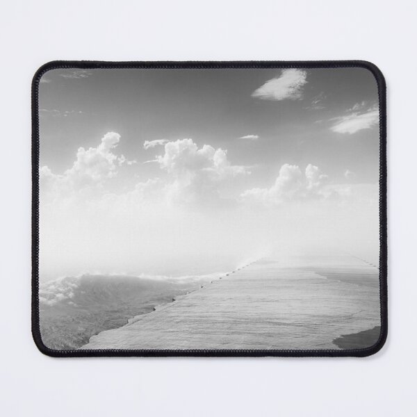 Item preview, Sheboygan, Wisconsin South Pier in fog black and white designed and sold by TerraMediaLLC.