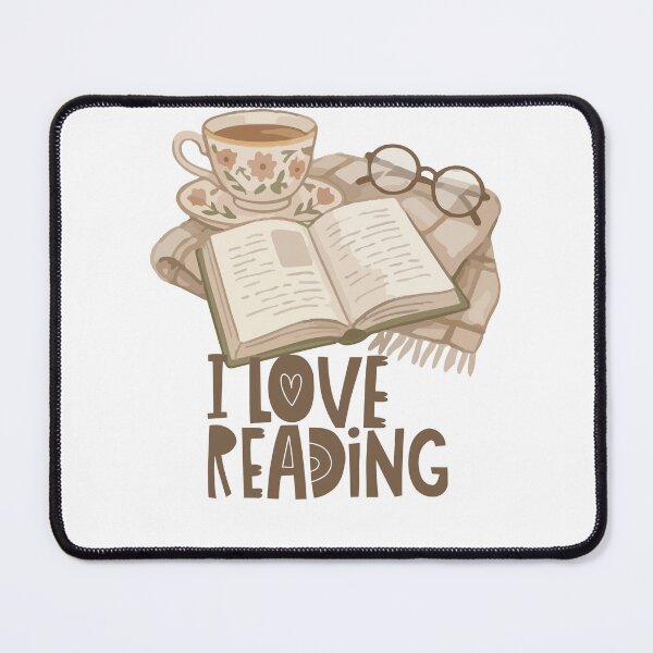 Item preview, I Love Reading Cozy Book Aesthetic Coffee Glasses Sticker designed and sold by Esraa-Arts.