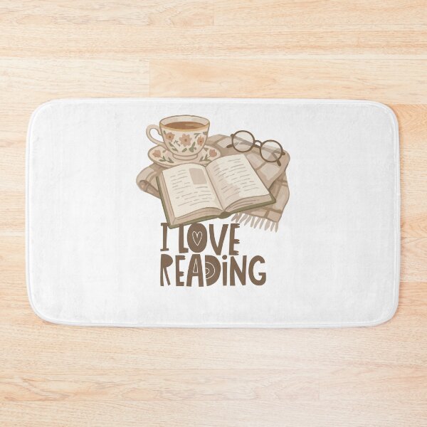 Item preview, I Love Reading Cozy Book Aesthetic Coffee Glasses Sticker designed and sold by Esraa-Arts.