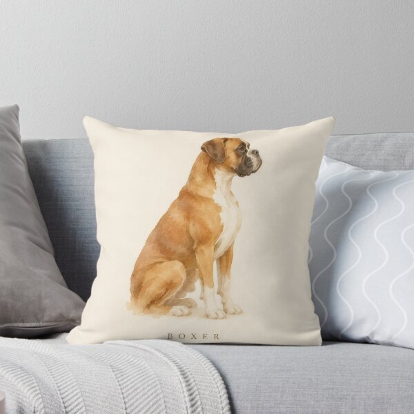 Artikelvorschau, Boxer-Aquarellporträt | Minimalistische Wanddekoration für Hunderassen | Geschenk für Tierliebhaber entworfen und verkauft von FixationStudio.