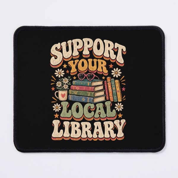 Item preview, Retro Support Your Local Library designed and sold by DariaOltes.