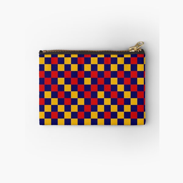 Item preview, Red And Yellow On Blue Checkered  Design   designed and sold by PatternTitan.