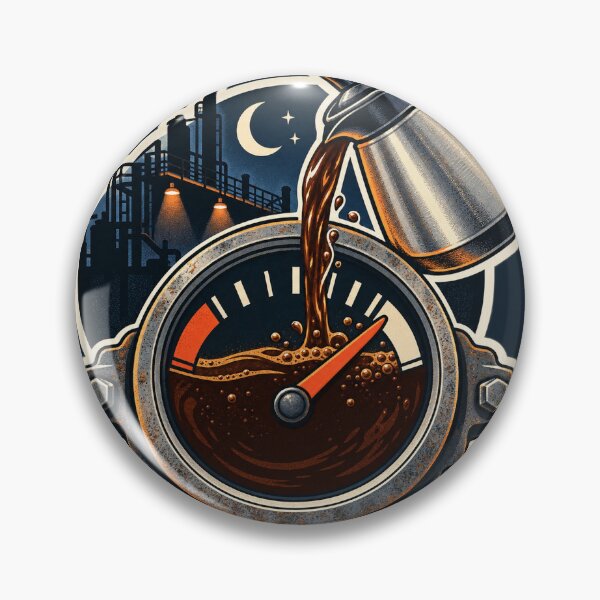 Item preview, Third Shift Fuel Gauge Coffee Sticker designed and sold by WaynesCave.
