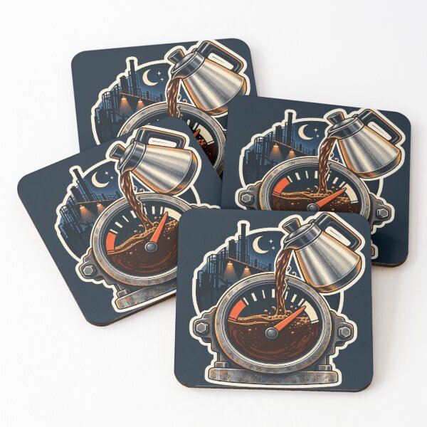 Item preview, Third Shift Fuel Gauge Coffee Sticker designed and sold by WaynesCave.