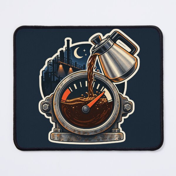 Item preview, Third Shift Fuel Gauge Coffee Sticker designed and sold by WaynesCave.