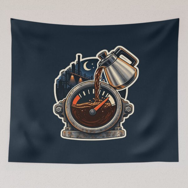 Item preview, Third Shift Fuel Gauge Coffee Sticker designed and sold by WaynesCave.