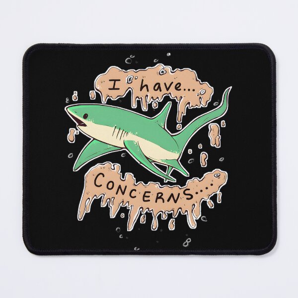 Item preview, Worried Shark Illustration Cute Ocean Marine Life Design designed and sold by Nishant Turekar.