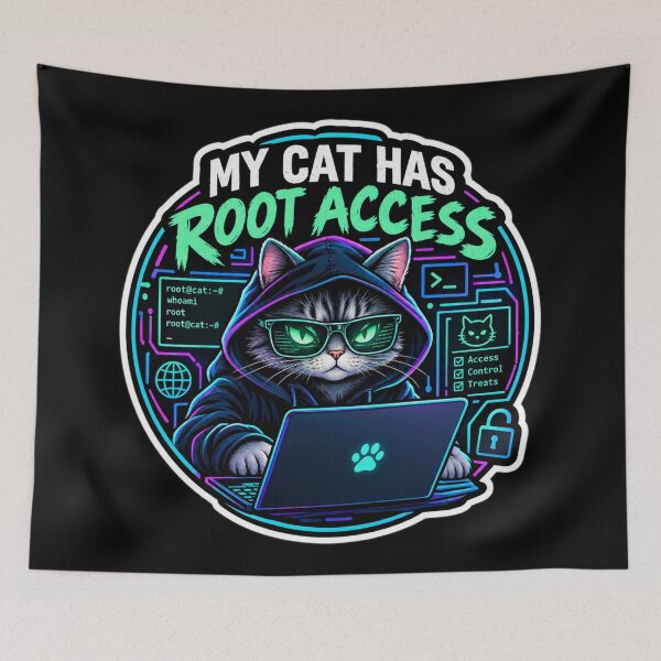Item preview, My Cat Has Root Access designed and sold by  BreedCraft Studio.