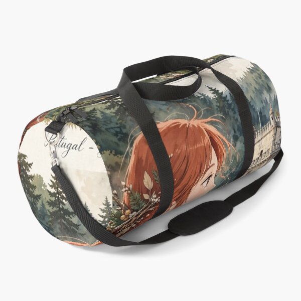 Item preview, Belém Tower Lisbon Portugal Travel Adventure Exploring the Iconic Portuguese Landmark Historic Architecture European City Travel and Wanderlust with Red Haired Woman designed and sold by DibujandoPorfa.
