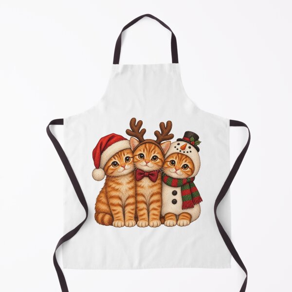 Item preview, Cute Christmas Ginger Cats Trio - Santa, Reindeer & Snowman Costumes designed and sold by DijaMar.