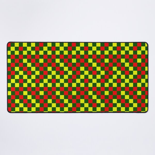 Item preview, Red And Yellow On Green Checkered Design designed and sold by PatternTitan.