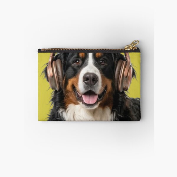 Item preview, Dapper Bernese Mountain Dog with Bronze Headphones designed and sold by Sulco Design.
