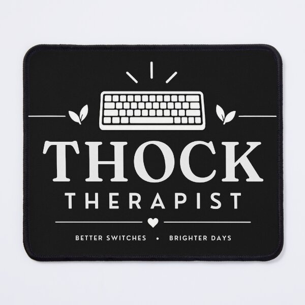 Item preview, THOCK Therapist – Funny Mechanical Keyboard Enthusiast Black designed and sold by PT PROJECT.
