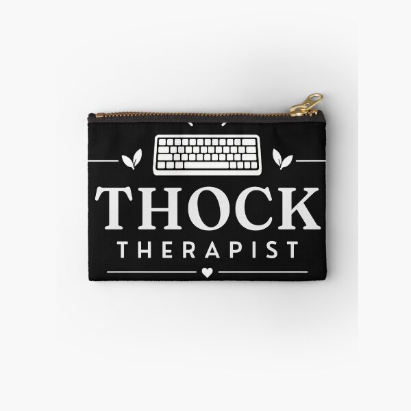 Aperçu de l'œuvre THOCK Therapist – Passionné de claviers mécaniques humoristiques (noir) créée et vendue par PT PROJECT.