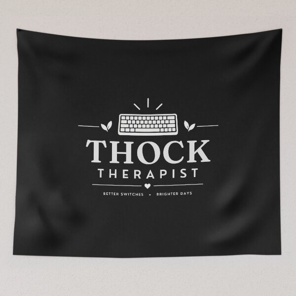 Item preview, THOCK Therapist – Funny Mechanical Keyboard Enthusiast Black designed and sold by PT PROJECT.
