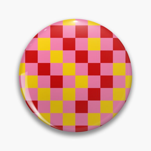 Item preview, Red And Yellow On Pink Checkered  Design   designed and sold by PatternTitan.