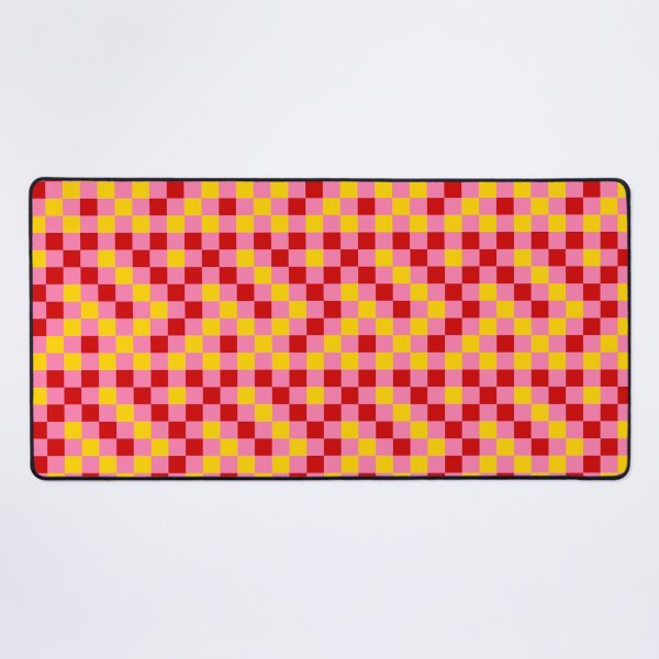Item preview, Red And Yellow On Pink Checkered Design designed and sold by PatternTitan.