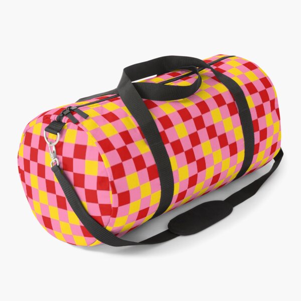 Item preview, Red And Yellow On Pink Checkered  Design   designed and sold by PatternTitan.