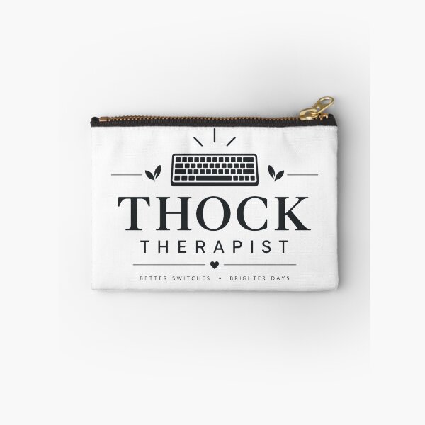 Aperçu de l'œuvre THOCK Thérapeute – Passionné de claviers mécaniques humoristiques Blanc créée et vendue par PT PROJECT.
