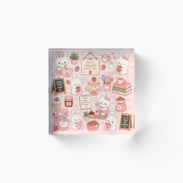 Item preview, Cozy Bunny Flower Market Pattern designed and sold by Soft Berry Studio.
