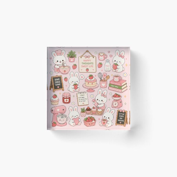 Item preview, Cozy Bunny Flower Market Pattern designed and sold by Soft Berry Studio.