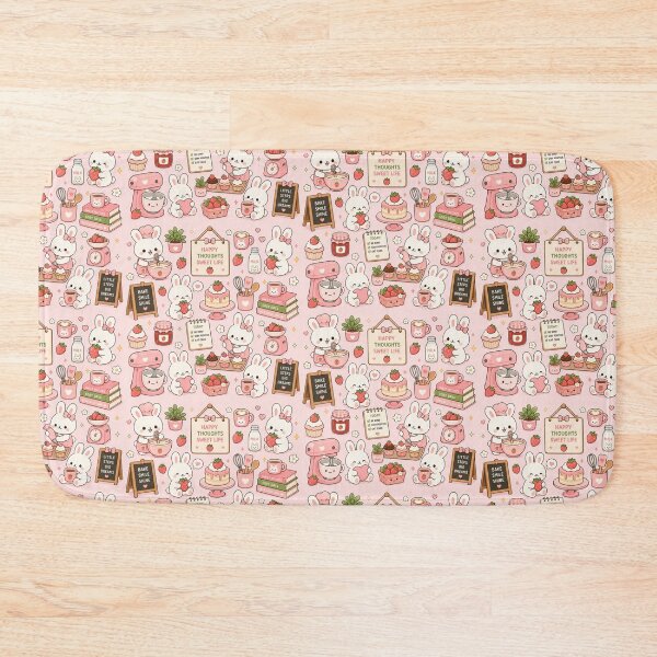Item preview, Cozy Bunny Flower Market Pattern designed and sold by Soft Berry Studio.