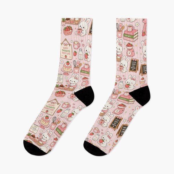 Item preview, Cozy Bunny Flower Market Pattern designed and sold by Soft Berry Studio.