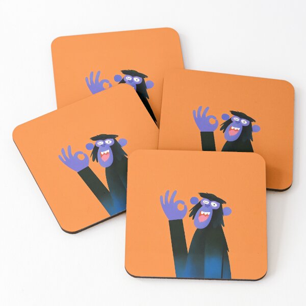 Item preview, Funny Blue Monkey OK Hand Sign Art designed and sold by Lunat1kk.