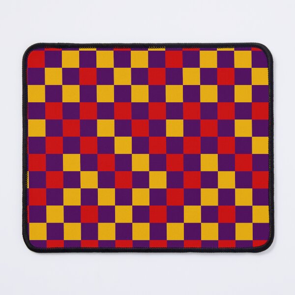 Item preview, Red And Yellow On Purple Checkered Design designed and sold by PatternTitan.