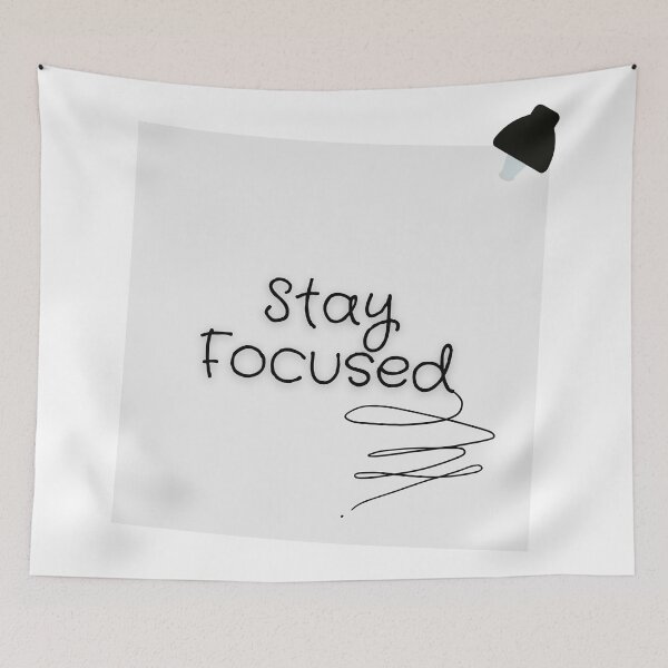 Item preview, Stay Focused Minimalist Typography Quote designed and sold by LensDyn™.