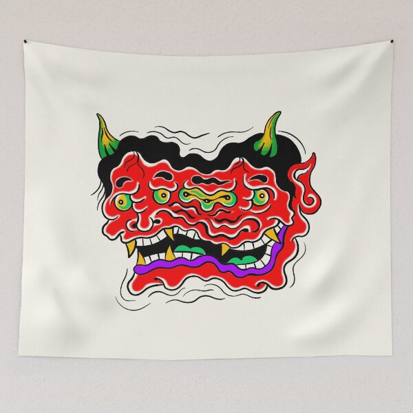 Item preview, Psychedelic Hannya Demon Mask designed and sold by MARCOSURREAL.