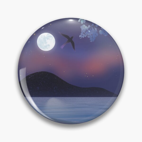 Item preview, Moonlit Lake Landscape designed and sold by DoobleU.