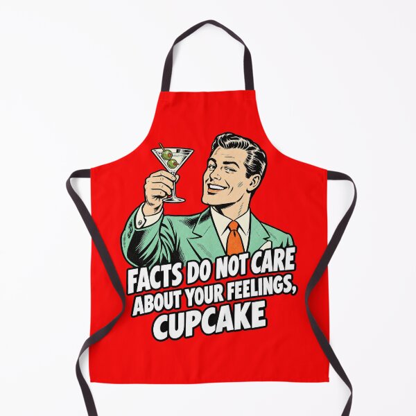 Item preview, Facts Feelings - Retro Martini Man Humor designed and sold by Benito Del Ray.