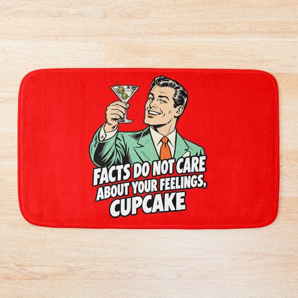 Item preview, Facts Feelings - Retro Martini Man Humor designed and sold by Benito Del Ray.
