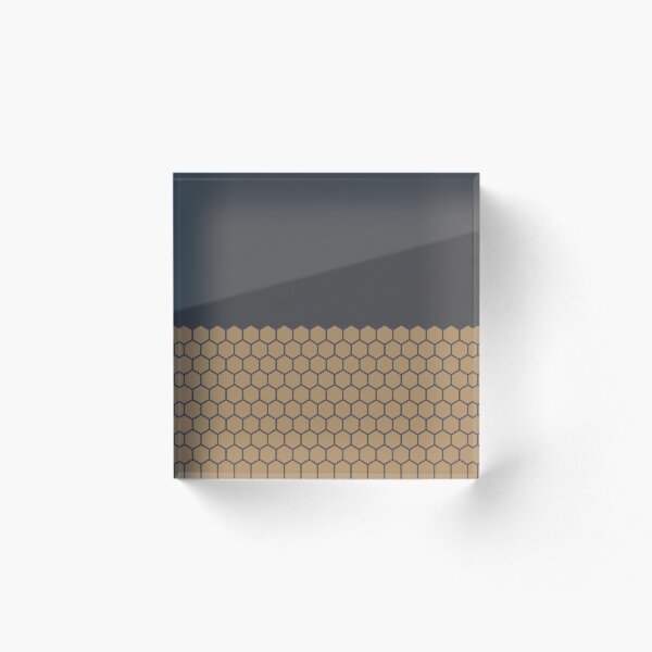 Item preview, Medio patrón de panal, café helado, negro carbón designed and sold by ThingsThatSing.
