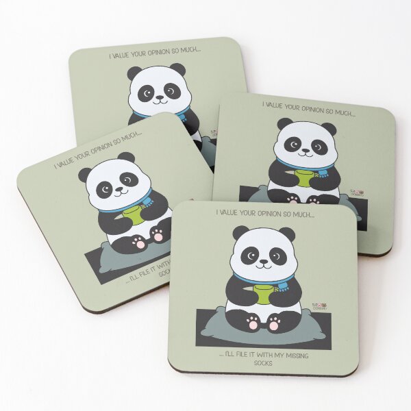 Item preview, I Value Your Opinion - Funny Sarcastic WFH Panda Desk Humor designed and sold by Chonkibao.