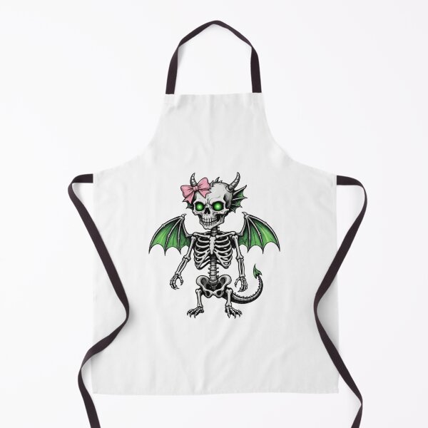 Item preview, Cute Baby Dragon Skeleton with Pink Bow - Kawaii Goth Demon Skull designed and sold by Goth Pets .