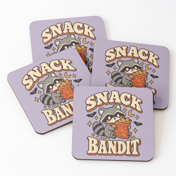 Item preview, Snack Bandit Cute Halloween Raccoon designed and sold by  MAD's Recreation Studio.