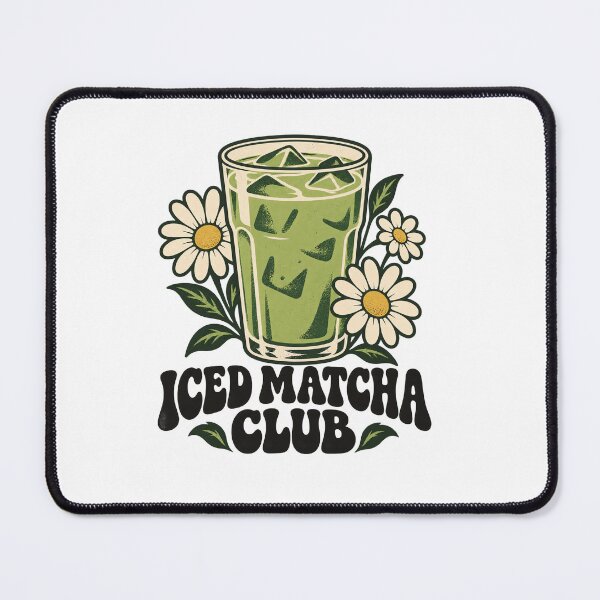 Item preview, Iced Matcha Club – Vintage 70s Matcha & Daisy Design designed and sold by urbinet.
