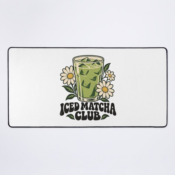Item preview, Iced Matcha Club – Vintage 70s Matcha & Daisy Design designed and sold by urbinet.