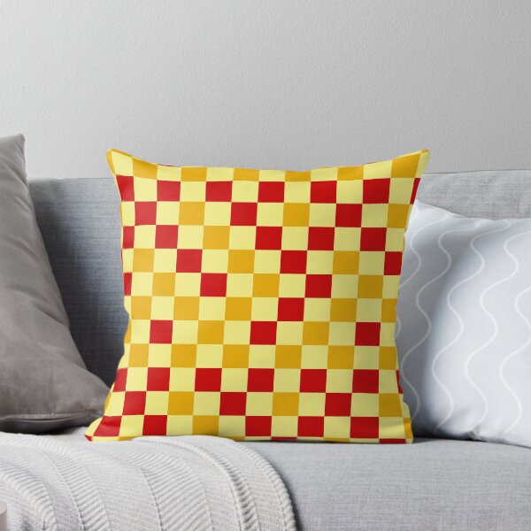 Item preview, Red And Yellow On Yellow Checkered  Design   designed and sold by PatternTitan.