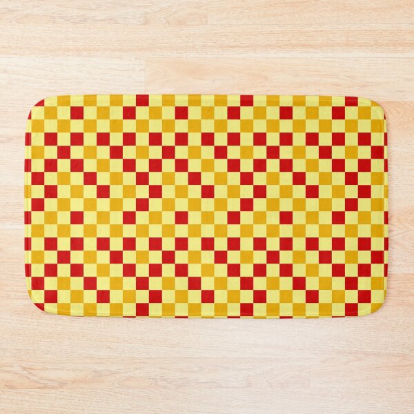 Item preview, Red And Yellow On Yellow Checkered  Design   designed and sold by PatternTitan.
