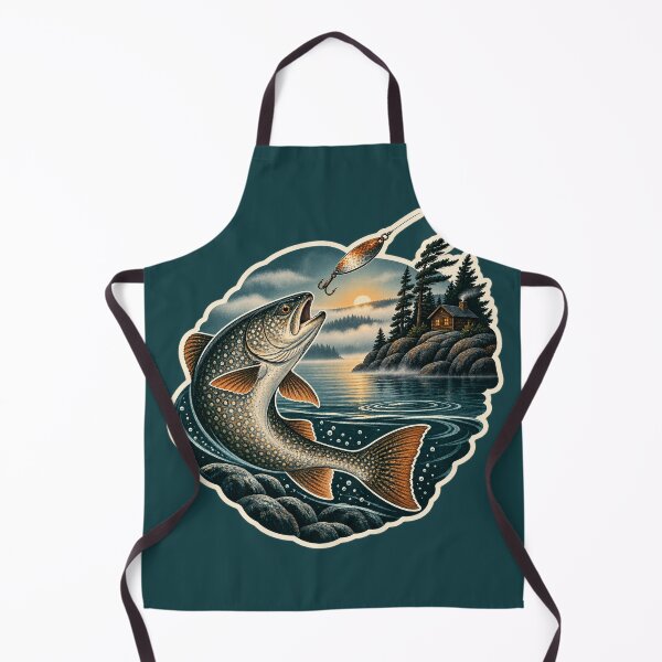 Item preview, Fogline Lake Trout Cabin Fishing Sticker designed and sold by WaynesCave.