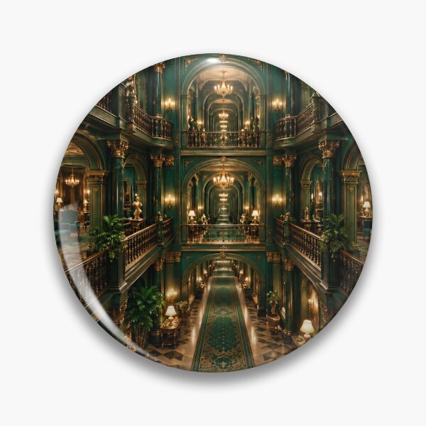 Item preview, Emerald Green Luxury Palace Interior Gothic Baroque Fantasy designed and sold by IRON SIREN.
