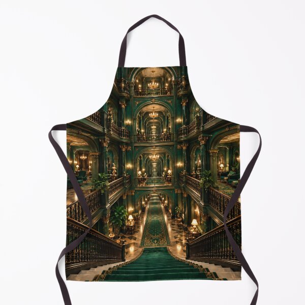 Item preview, Emerald Green Luxury Palace Interior Gothic Baroque Fantasy designed and sold by IRON SIREN.